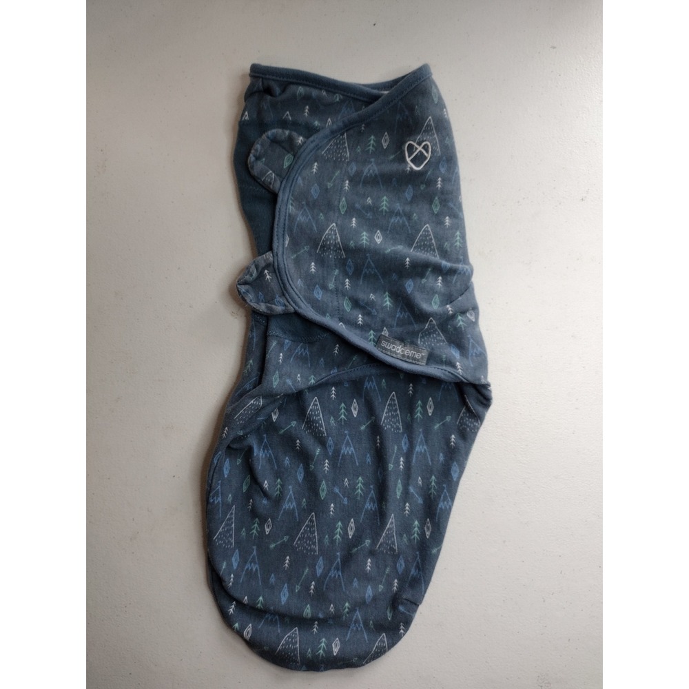 SwaddleMe by Ingenuity Blue‎ Mountain Tree Print Cotton Swaddle Wrap 3-6M